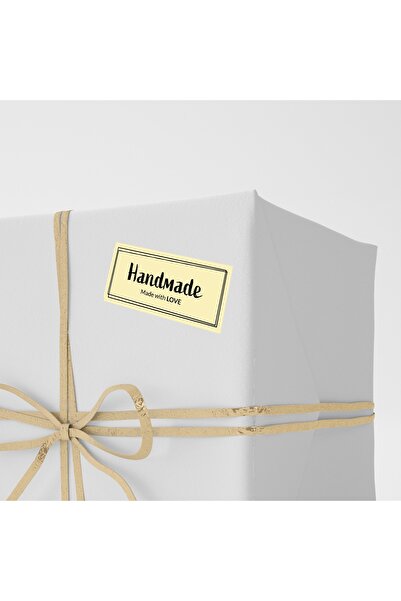 Ambalaj Modacısı ملصق أصفر مصنوع يدويًا بطباعة سريعة 100 قطعة