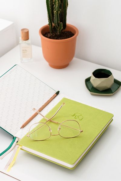 Matt Notebook A5 Notebook Dotted Light Green