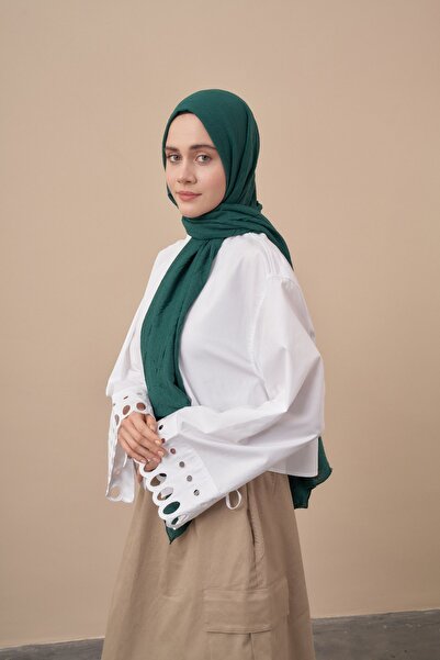 ARMANDA Emerald Bamboo Kraş Shawl