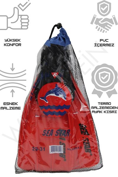 welcomein Sea Star Unisex Thermo Swimming Palette - Size 29-31 Comfortable Material