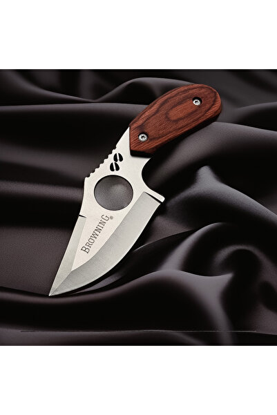 WeKnife Browning Ahşap Yüzme / Sıyırma / Satır Model Mini Çakı - 16 Cm
