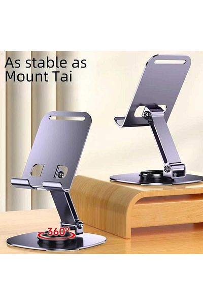 Asfal 360 °   Rotating Metal Desktop Phone Stand Purple, Angled, Foldable Phone Holder