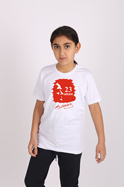 Çiggo Kids Ataturk Printed and Turkish Flag Cotton Children's T-Shirt for Girls and Boys (unisex)
