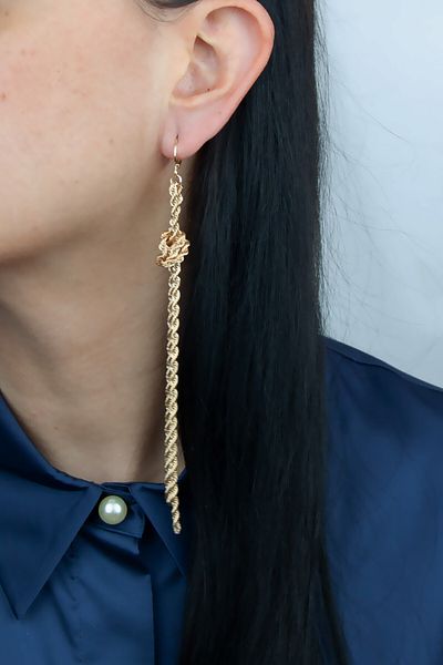 Liveyn Design Twist Chain Dangle Earrings