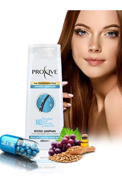 PROXİVE Tuzsuz Parabensiz Silikonsuz Boyasız Bitkisel Onarıcı Keratin Şampuanı 400 ml