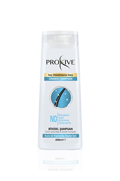 PROXİVE Tuzsuz Parabensiz Silikonsuz Boyasız Bitkisel Onarıcı Keratin Şampuanı 400 ml
