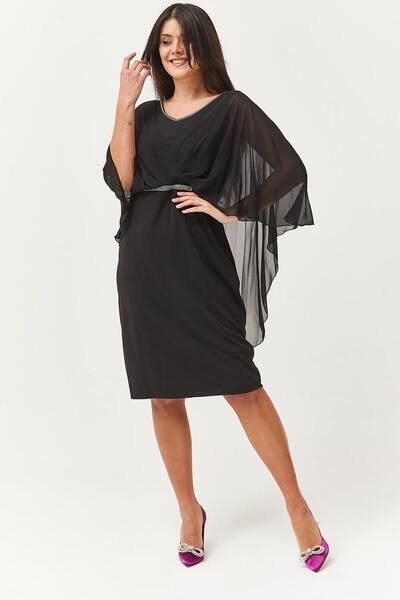 Ebsumu Γυναικείο βραδινό φόρεμα και βραδινό φόρεμα με μανίκια σιφόν και λεπτο...