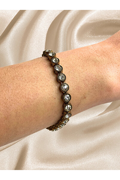 FAYRA ACCESSORIES سوار الممر المائي الكبير المثبت بالألماس