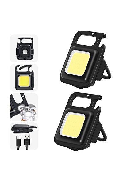 STLIFE Güçlü Mini Mıknatıslı 4 Fonksiyonlu Kamp Lambası Ampul Led Işık Şarjlı...