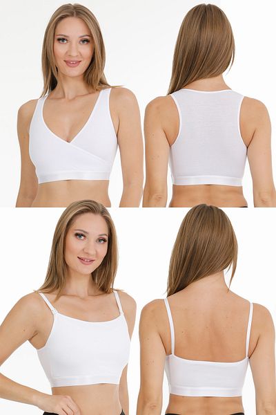 par lingerie pl Bustieră pentru alăptare Set de 4 alb-alb
