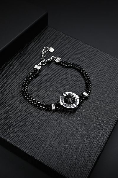 FERRO Black Steel Men's Bracelet FRJ10014A-G