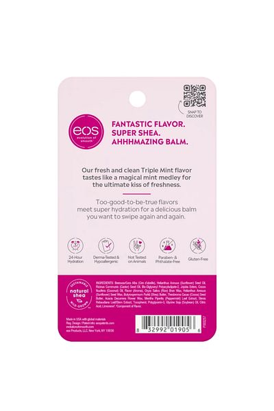 Eos Triple Mint Lip Balm 7g.Lip care cream