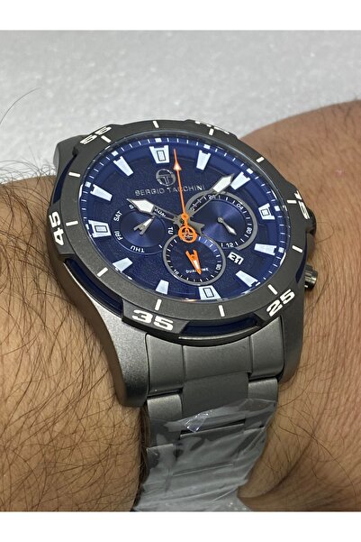 Sergio Tacchini SERGİO TACCHİNİ DUAL TİME ANTRASİT RENK ÇELİK LACİVERT KADRAN...