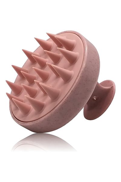 Welta Double Sided Facial Massage Brush - Silicone Hair Washing and Leather Comb