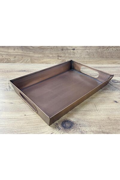 Altabi صينية عرض معدنية لون نحاسي 29x20 سم