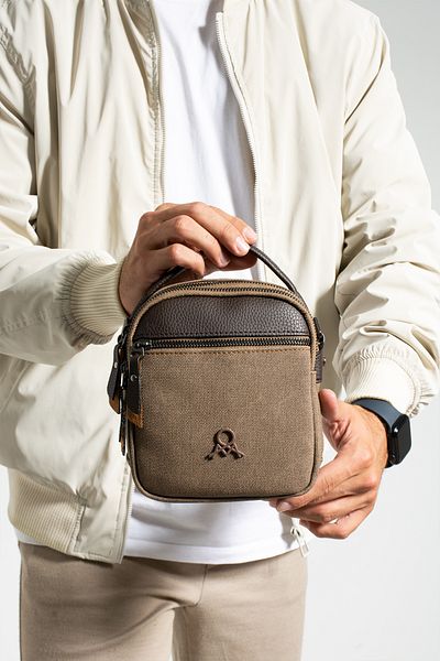 Çanta Trend Мъжка платнена чанта MEGA POLO за ръка