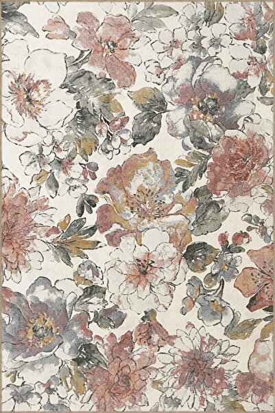 Rugs Modern Halı Δημιουργικό μοντέρνο διακοσμητικό χαλί με ροζ μπεζ θέμα και ...