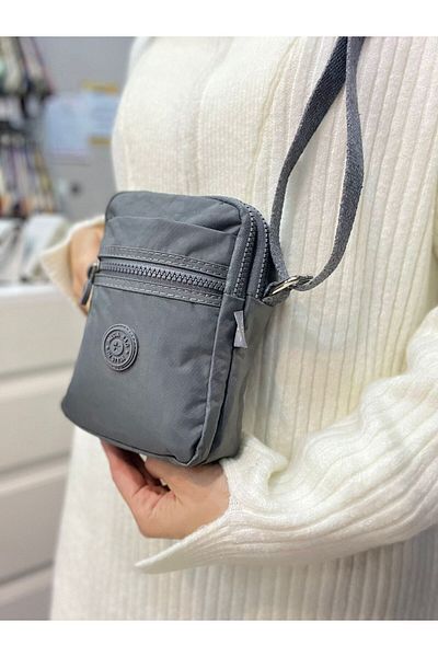 Çanta Trend Mega Grey Water Repellent Τσάντα τηλεφώνου 6 θέσεων με ρυθμιζόμενο λουράκι
