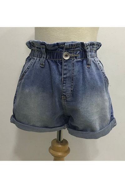 Çikoby Baby Girl White Jeans Shorts