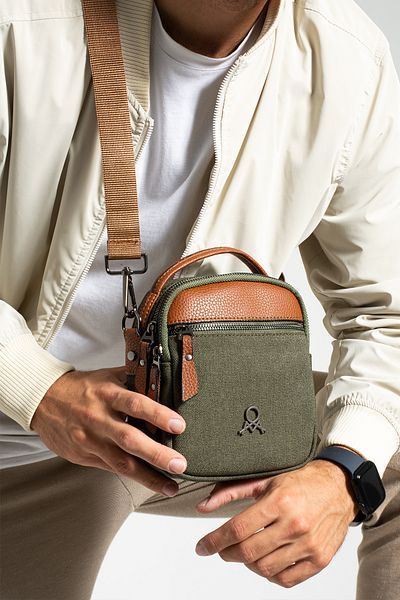 Çanta Trend MEGA POLO MEN'S CANVAS HAND HOLDED CROSSBODY BAG
