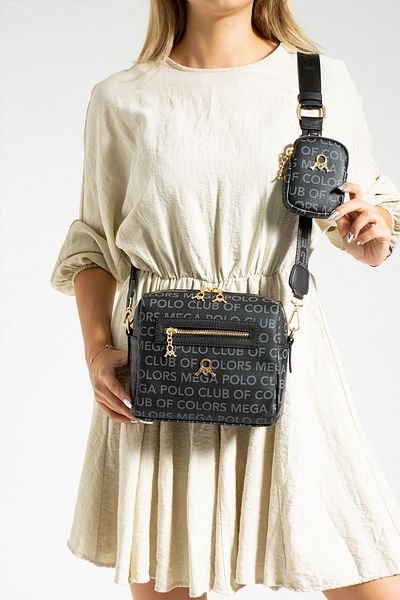 Çanta Trend GEANTĂ CROSSBODY CU PORTOFEL DEDUCIBIL SCRIT MEGA
