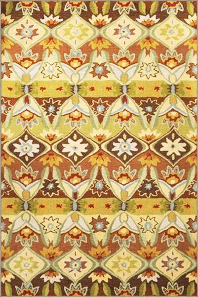 Rugs Modern Halı Κίτρινο χαλί υφαντό με μοτίβο ρόμβους «Μπακλαβά» 4057