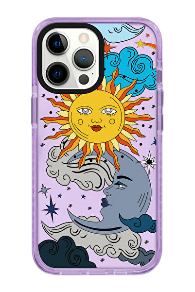 shoptocase Iphone 15 PRO Uyumlu Güneş Ay Impact Kenar Korumalı Telefon Kılıfı