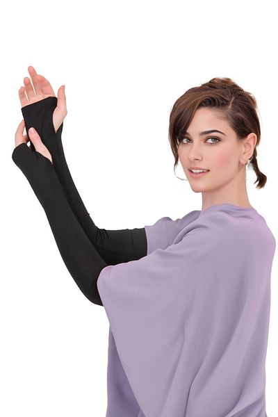 Sonbaharmoda Unisex Finger Snap Pen 1 Pair Black Flexible Lycra Sleeves