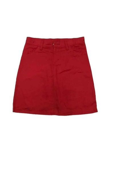 Barss Fashıon Female child 23 April 29 October 10 November Linen buttoned show skirt