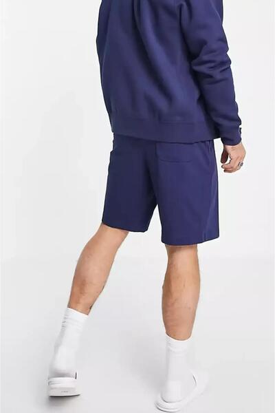 Nike Sportswear Clup Fleece Jersey Standart Fit Kesim Lacivert Erkek Spor Şort