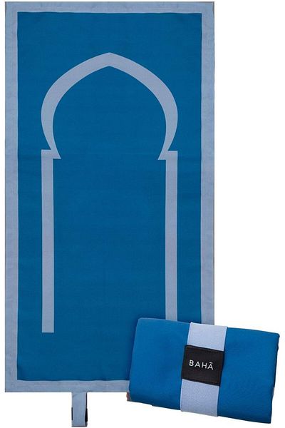Baha Portable Pocket Prayer Rug| Travel Prayer Rack, Foldable Prayer Rug, Perfect Ramadan Gift