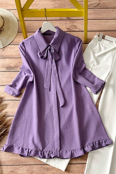 MODAQU Frillly Tunika Mq3989 - Lila