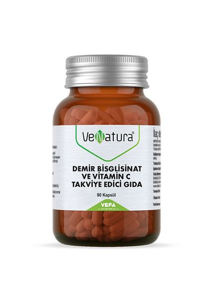 VeNatura Iron Bisglycinate and Vitamin C 90 Capsule-MFREYON00678