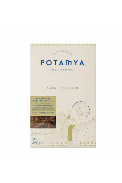 POTAMYA 240g Organik Glutensiz Yesil Mercimek Fusilli