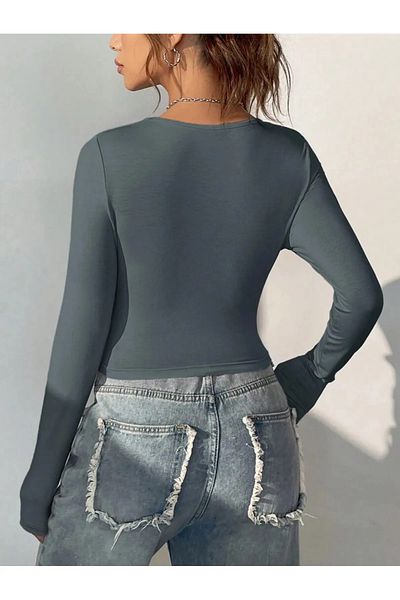 khar Μπλούζα με στρογγυλή λαιμόκοψη Soft Touch Smoked