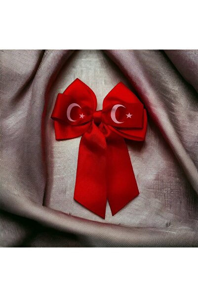 Butik Türk Bayrağı Detaylı Toka Kırmızı Beyaz