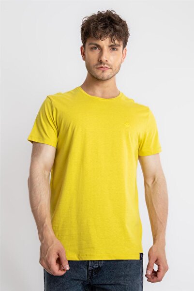 ADAM BOXES تي شيرت بياقة دائرية - أخضر زيتوني