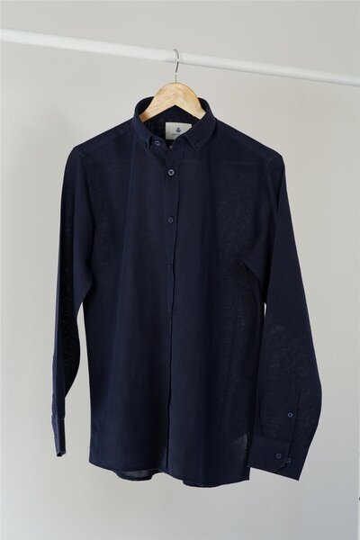 ADAM BOXES Slim Fit Shirt Neo-epherest - Navy Blue