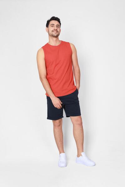 ADAM BOXES O-collar Sleeveless T-shirt Cuerposino - Orange