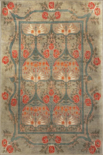 Rugs Modern Halı Διακοσμητικό χαλί με φλοράλ μοτίβο σε ανάμεικτους τόνους 4068