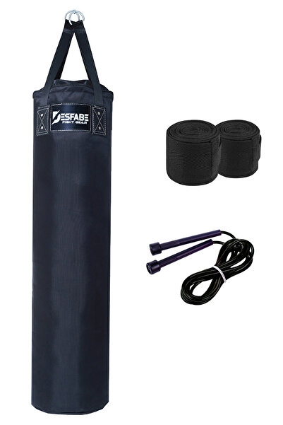 desfabe Polydes 120x30 Cm Kolonlu Boks Kum Torbası Siyah El Sargı Bandajı Atl...