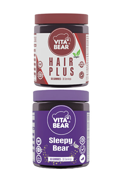 Vita Bear Hair Plus Vegan - Hair Vitamin and Vita Bear Sleepy