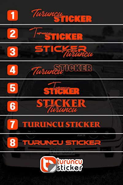 Turuncu Sticker Kişiye Özel Ad Soyad   Sticker - İsim Soy İsim Sticker Modeli...