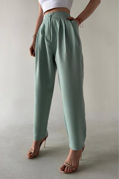 bb butik basic بنطال جزر حديدي سهل مع جيوب مطوية BB-HVC9901