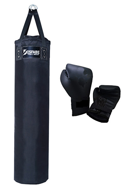 desfabe Polydes 120x30 Cm Kolonlu Boks Kum Torbası Siyah Eldiven