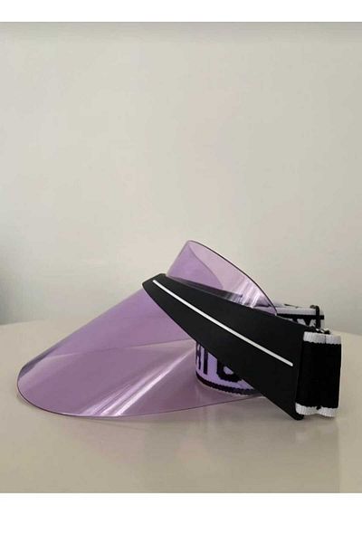 Betülce Pălărie de plajă cu vizor din sticlă colorată cu protecție solară pentru femei