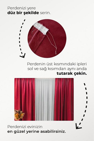 Miabella Home Ταφτά Μονό Φύλλο Κουρτίνα Τύπου 3 145x270 cm 12488