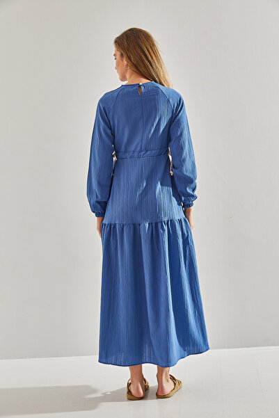 Bianco Lucci Modest Šaty ze slaměného hidžábu – zavazování provazem, dámské,60181035