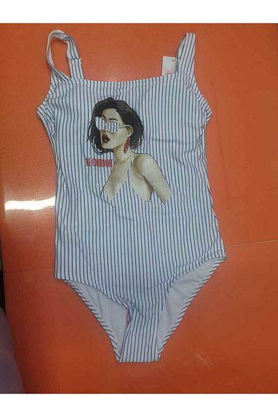 SUWEN Square Neck Patterned Swimsuit