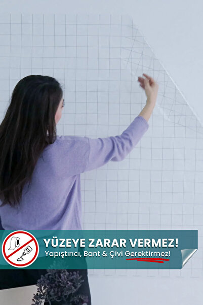 Pi Papers Kareli Şeffaf - Yapışkansız Statik Tutunabilir, Not Belge Fotoğraf ...